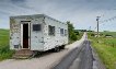 Mobile home on side of road