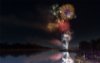 Fireworks over a lake