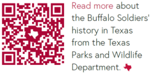 QR code to read more about Buffalo Soldiers' history in Texas