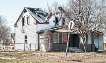 Damaged house from tornado